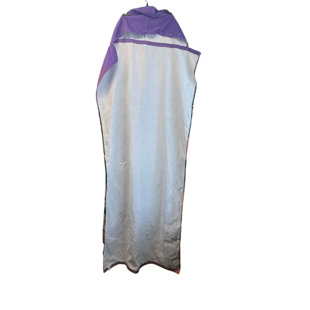 Beach towel with Hoodie Ocean Scenery Purple PalmTress Over5 Feet Beach/Vacation